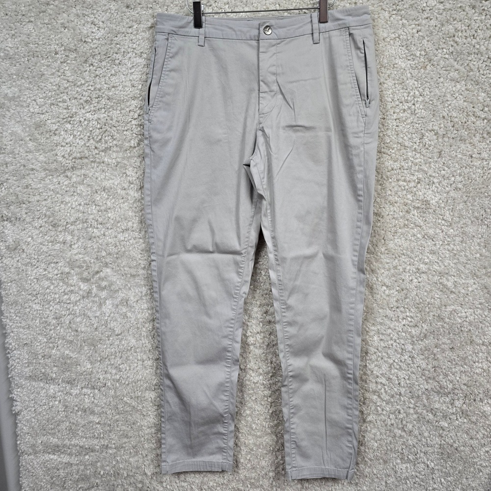 Birddogs Chino Pants Mens 34x32 (fits 32x30.5) Gray‎ Stretch Technical unlined
